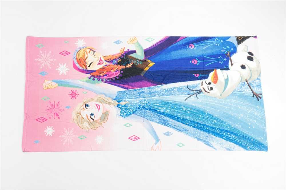 Disney „Ledo šalis“ vonios rankšluostis, paplūdimio rankšluostis 70x140cm (greitai džiūstantis)