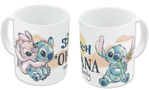 „Disney Lilo and Stitch Family“ porcelianinis puodelis, 325 ml (11 oz), dovanų dėžutėje