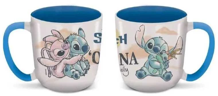 „Disney Lilo and Stitch Ohana Elite“ porcelianinis puodelis, 400 ml (14 oz), dovanų dėžutėje