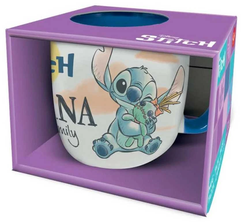 „Disney Lilo and Stitch Ohana Elite“ porcelianinis puodelis, 400 ml (14 oz), dovanų dėžutėje