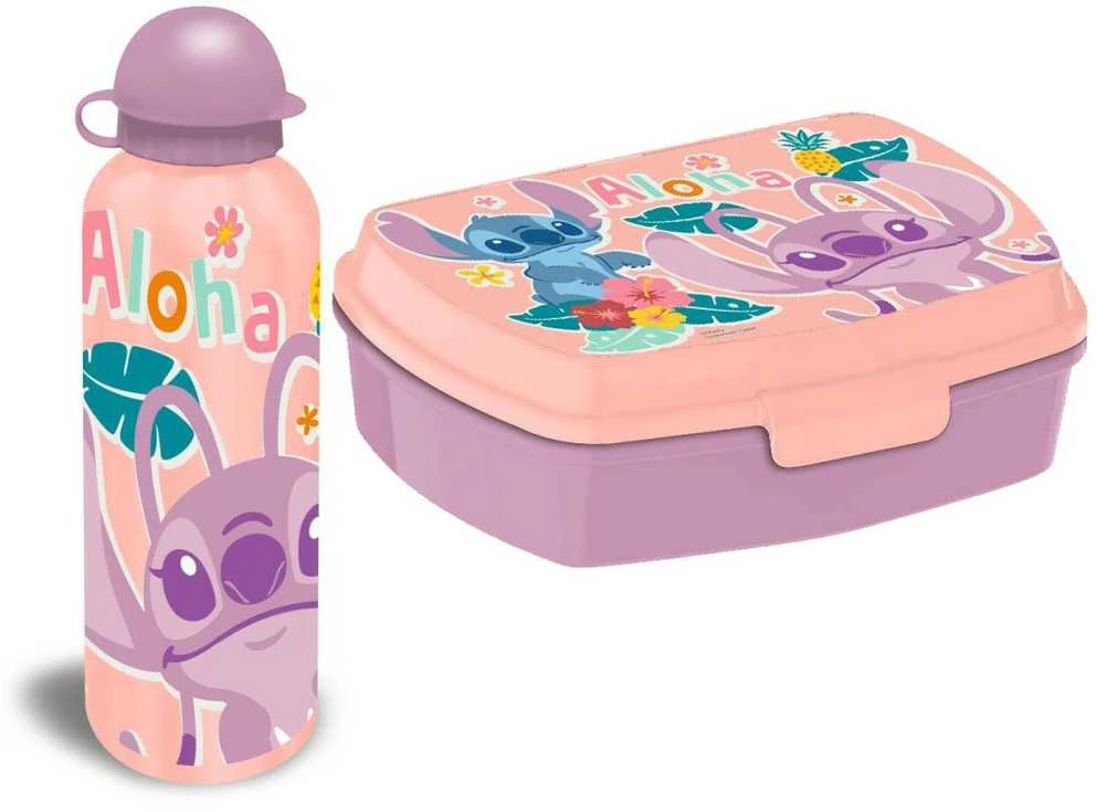 Kids Licensing Disney Stitch Aliuminio bottle 500ml + lunch box