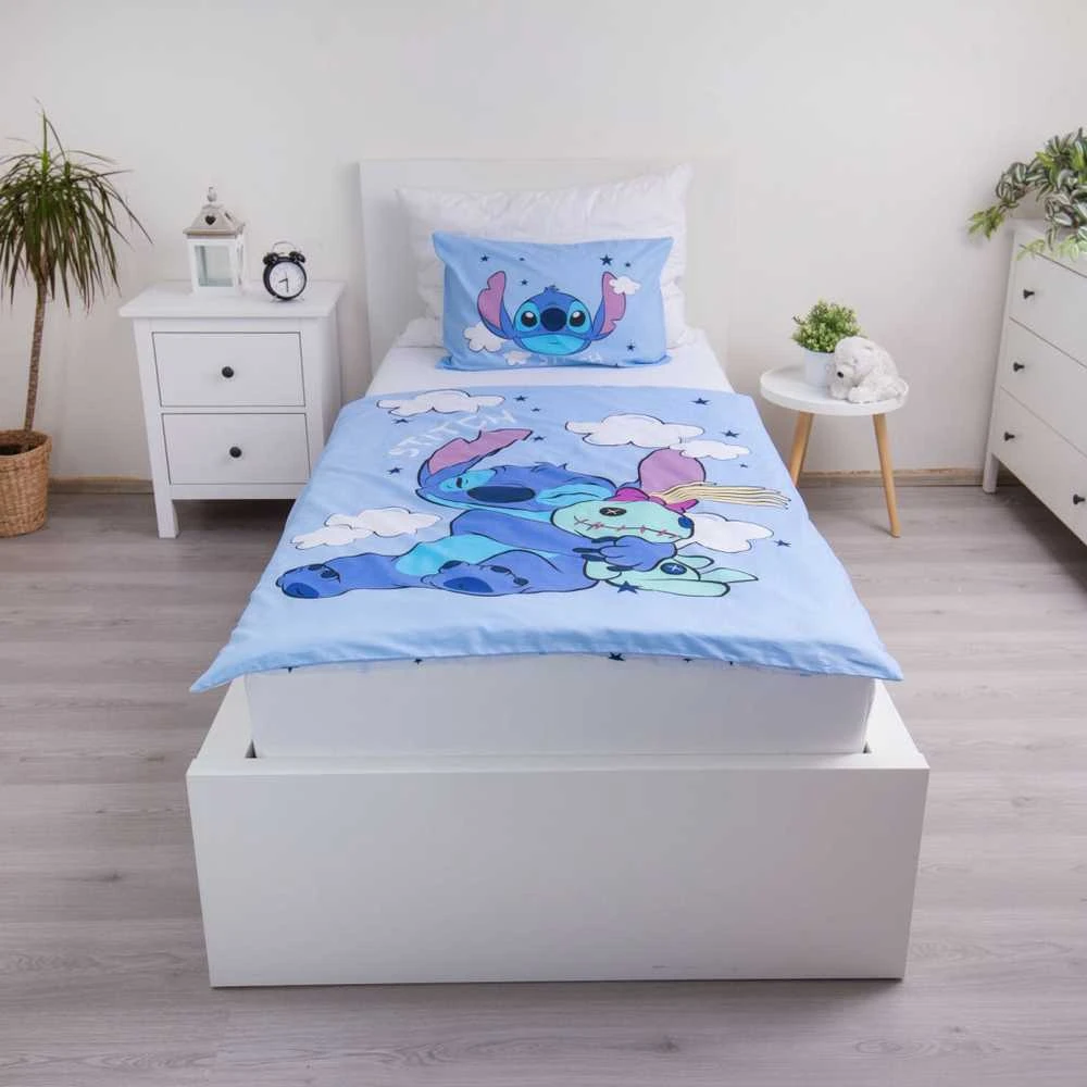 „Disney Lilo and Stitch“ vaikiška patalynės komplektas „Clouds“ 100–135 cm, 40–60 cm