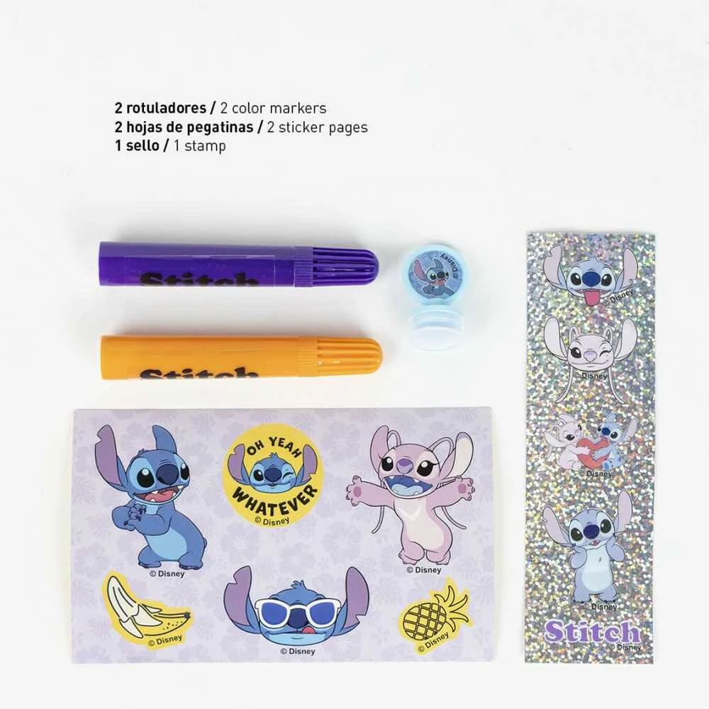 CERDÁ Disney Stitch colouring stationery set