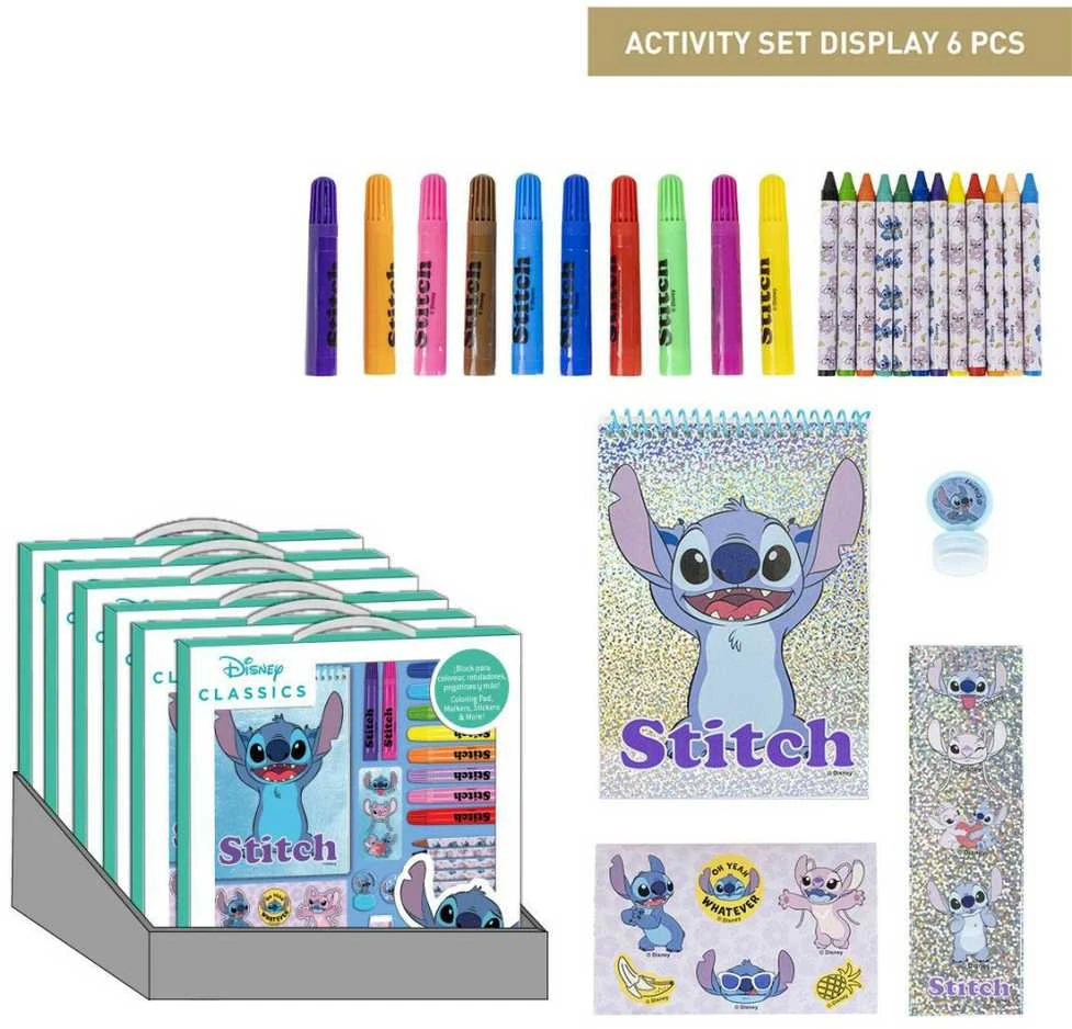 CERDÁ Disney Stitch colouring stationery set