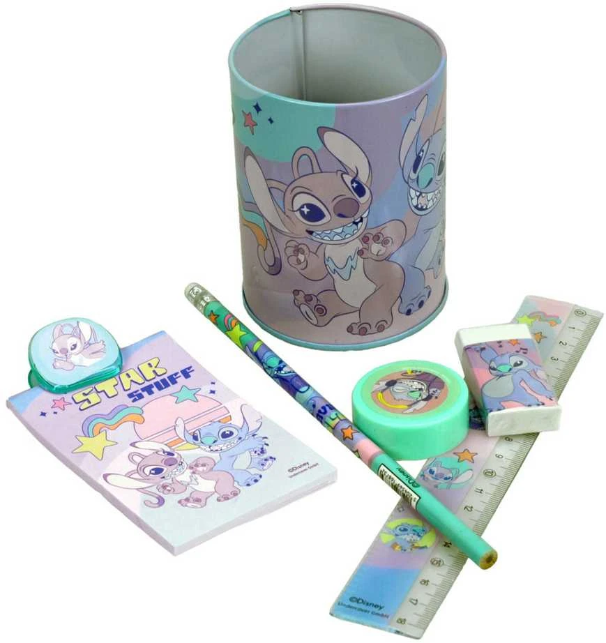 „Disney Lilo and Stitch“ žvaigždžių stiliaus kanceliarinių prekių rinkinys, 7 dalys