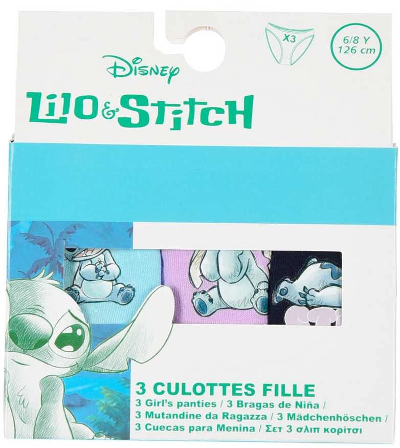 Disney Lilo ir Stitch Alien vaikiški apatiniai, kelnaitės (3 vnt./pakuotė) 6-8 metų amžiaus / 116-128 cm