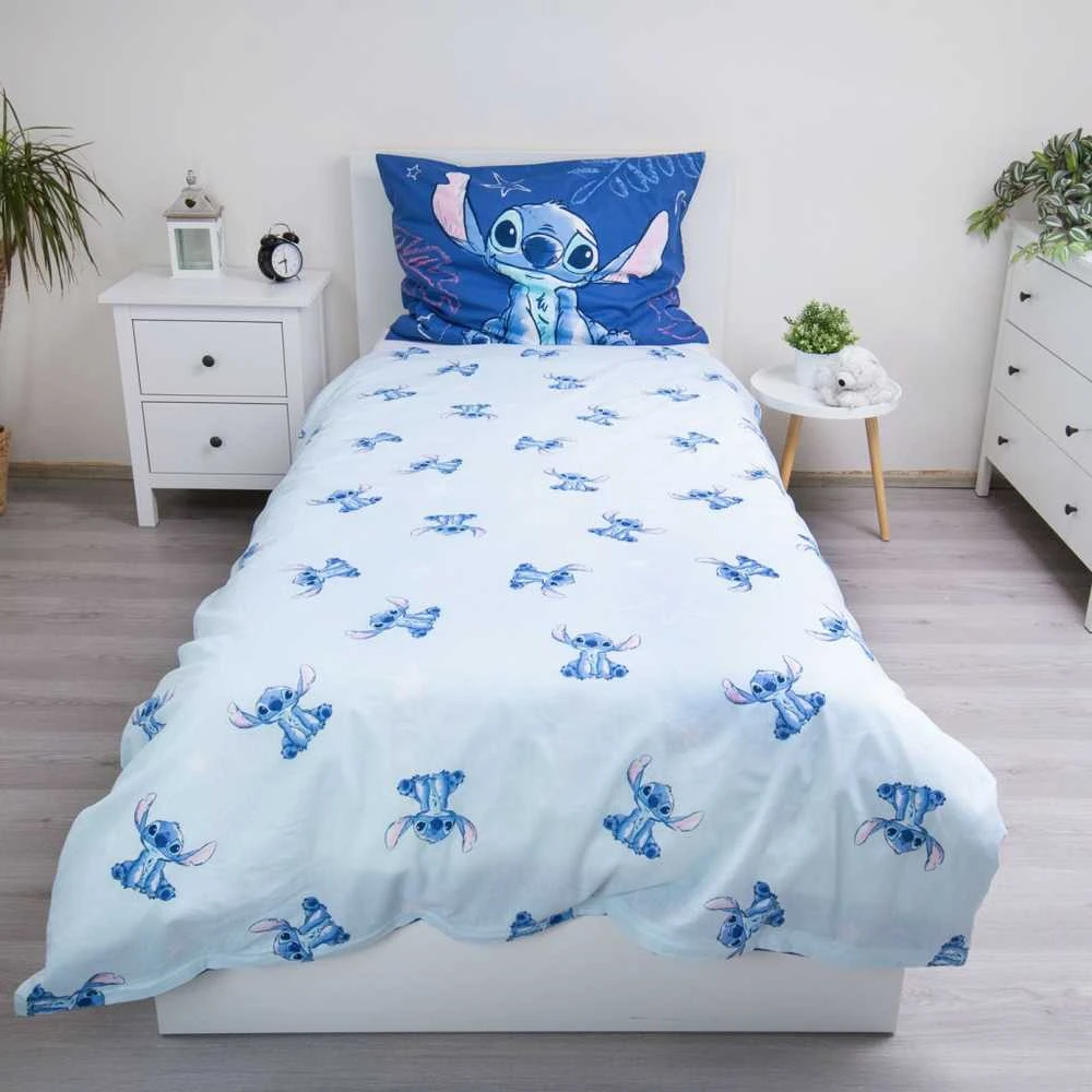 Disney Lilo ir Stitch Aloha mėlyna patalynės užvalkalas 140–200 cm, 70–90 cm
