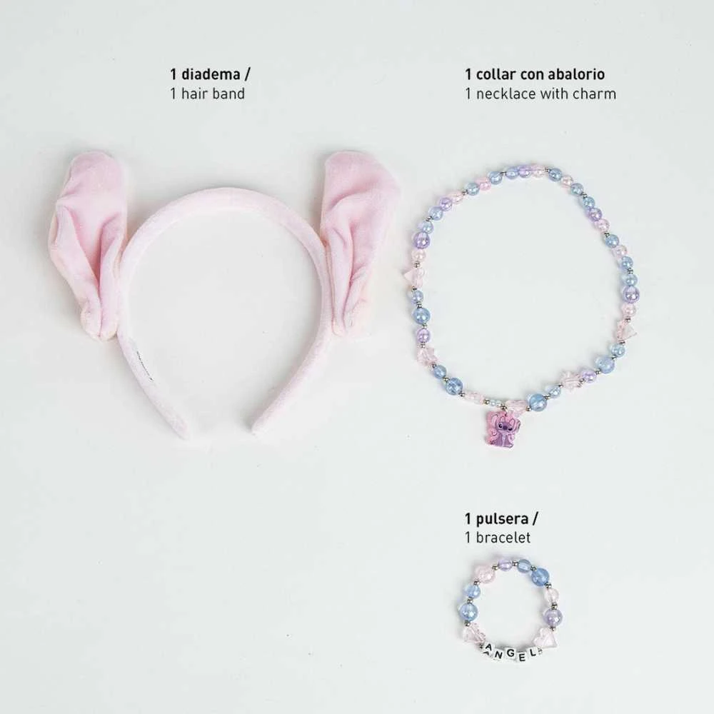 Papuošalų komplektas Stitch Alyvinė 3 Dalys