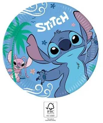 GoDan „Stitch & Angel“ popierinės lėkštės, 23 cm, 8 vnt. 96794