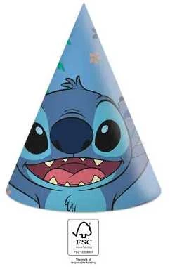 Globos Europe Bv GoDan Stitch & Angel Disney Popierinės kepurės 6vnt