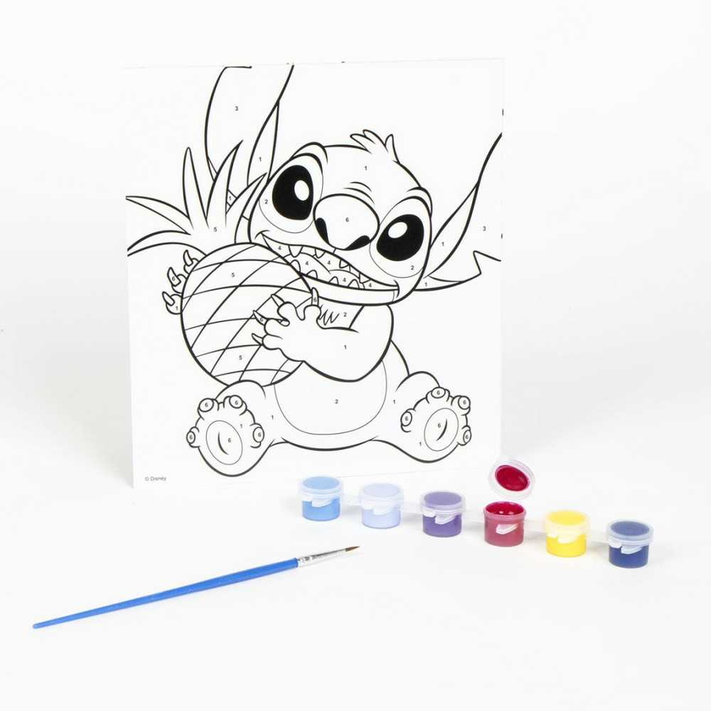 Disney Lilo ir Stitch ateivių dažų rinkinys pagal skaičius