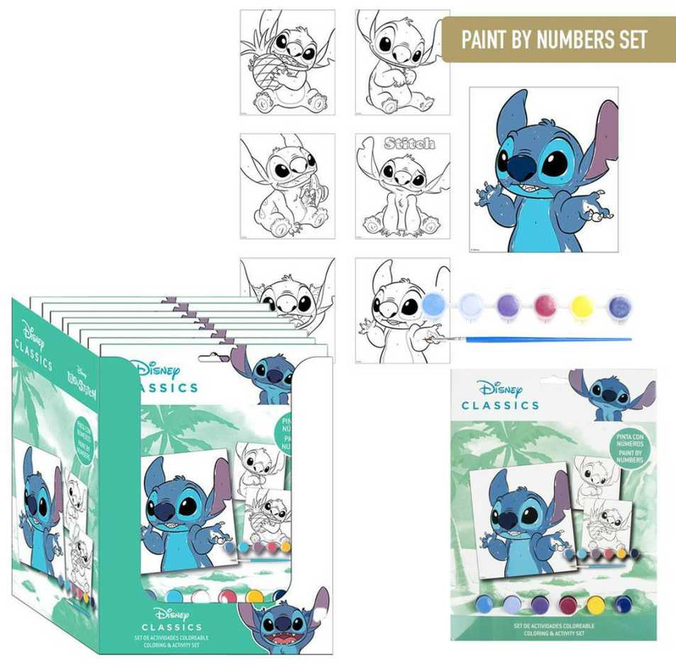 Disney Lilo ir Stitch ateivių dažų rinkinys pagal skaičius