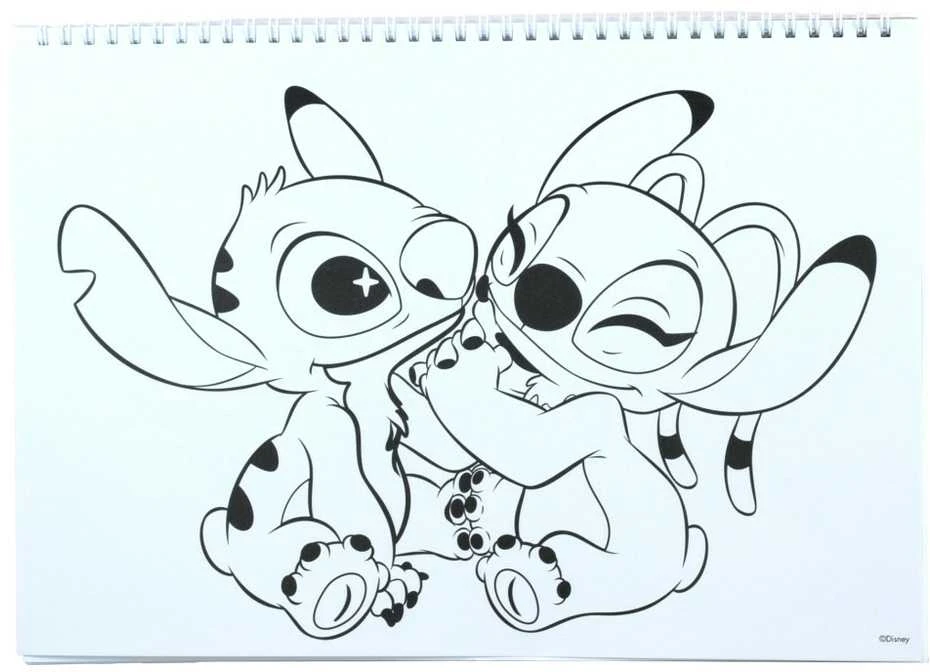 Disney Lilo ir Stitch Blast A/4 spiralinis eskizų sąsiuvinis su lipdukais, 40 puslapių