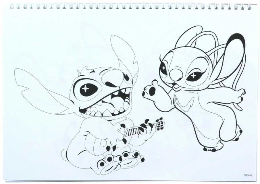 Disney Lilo ir Stitch Blast A/4 spiralinis eskizų sąsiuvinis su lipdukais, 40 puslapių
