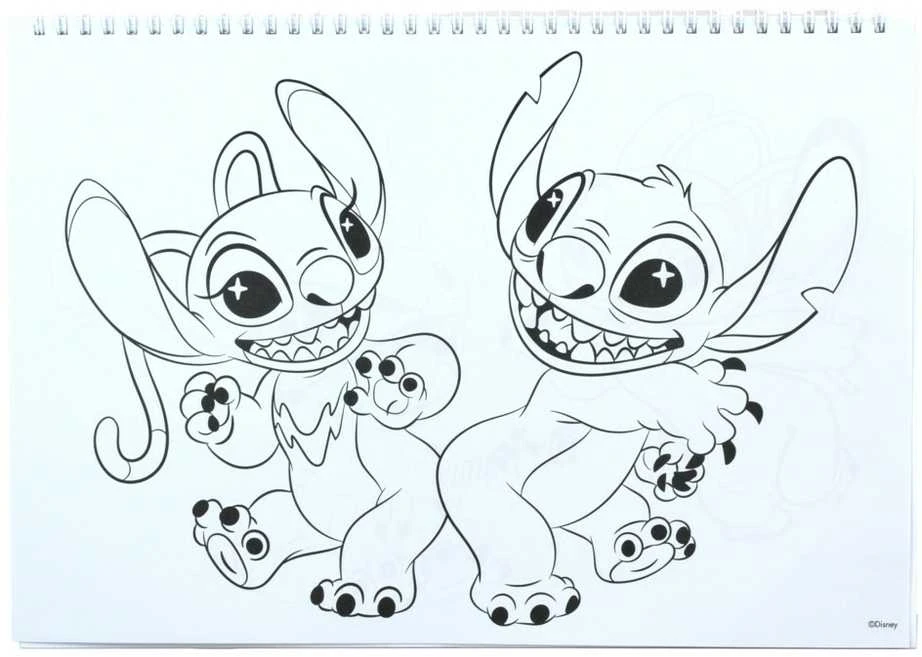 Disney Lilo ir Stitch Blast A/4 spiralinis eskizų sąsiuvinis su lipdukais, 40 puslapių