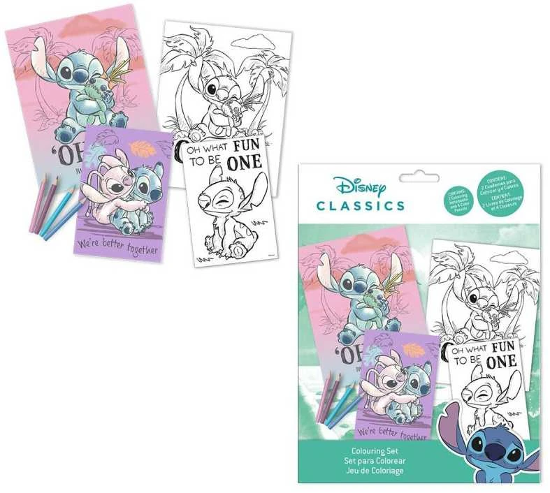 Kids Euroswan - Akcesoria licencyjne Kids Euroswan - Priedai licencyjne Rinkinys kreatywny su kredkami, daugiafunkcinis - Lilo & Stitch