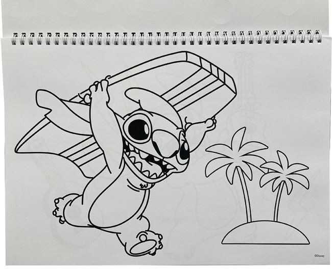 Disney Lilo ir Stitch Chillin' A/4 spiralinė eskizų knyga, 40 lapų su lipdukais