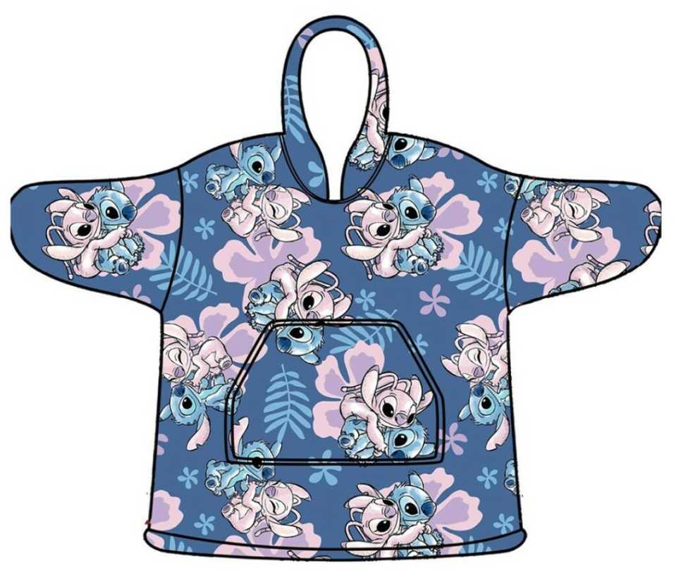 Disney Lilo ir Stitch Hibiscus pliušinis polarinis apklotas suaugusiems, pončas