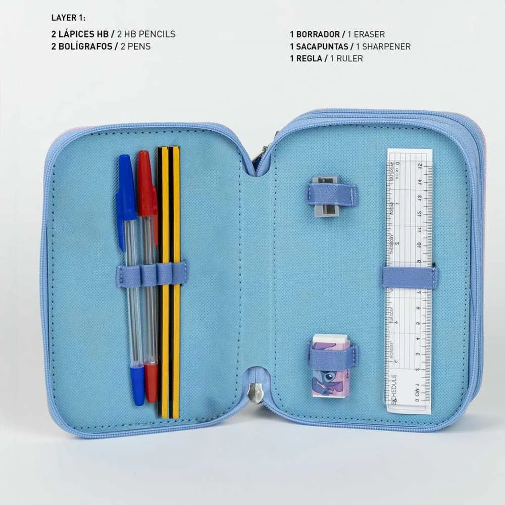 CERDÁ Disney Stitch triple pencil case
