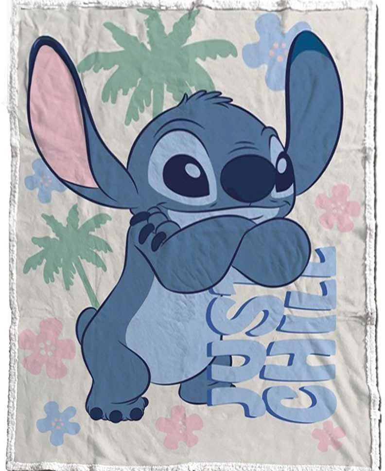 Disney Stitch coral sherpa blanket 130x170cm