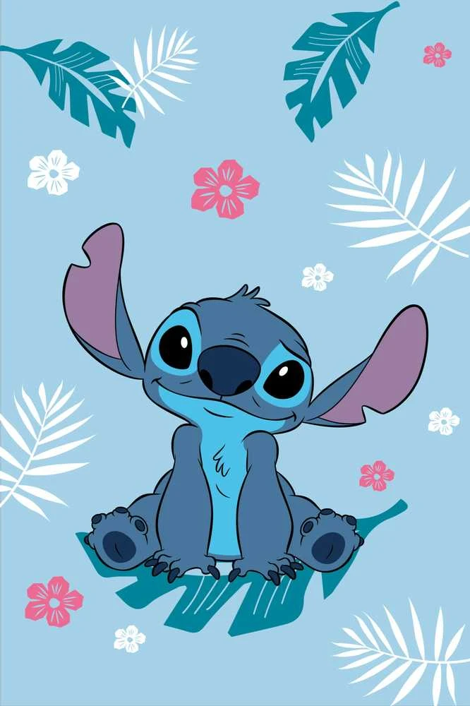Koc polarowy 100x150 Lilo and Stitch mėlyna JF24