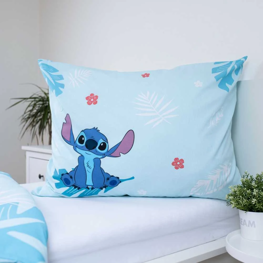 Patalynė bawełniana 140x200 Lilo i Stitch mėlyna poszewka 70x90 JF24