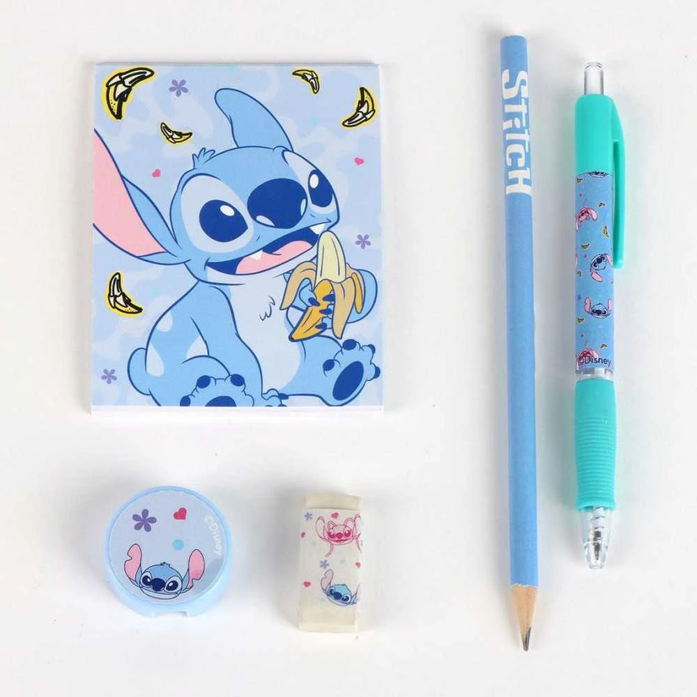Artesania Cerda Rinkinys mokyklinių priemonių su pieštukine Stitch mėlynas