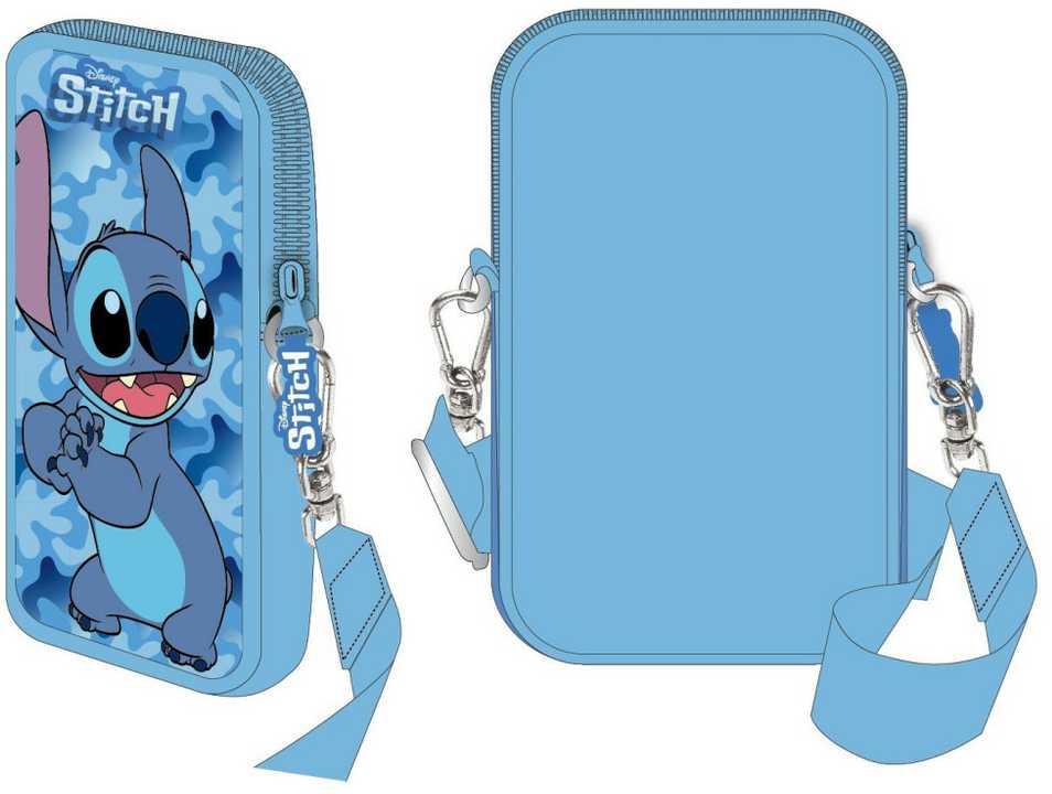 Disney Lilo ir Stitch mėlynas prabangus telefono dėklas, 18 cm