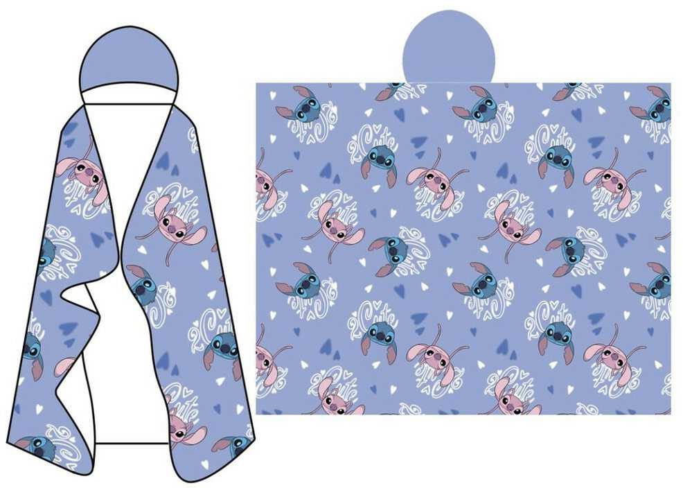 Disney Stitch Coral hooded blanket 120x150cm