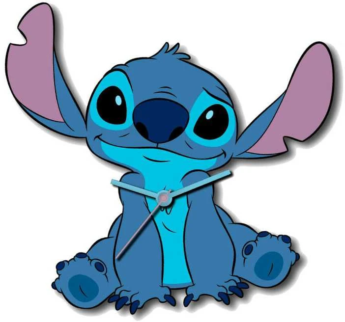 KIDS Vaikams skirtas „Euroswan“ – licencijuoti aksesuarai. Sieninis laikrodis XL – Lilo ir Stitch.