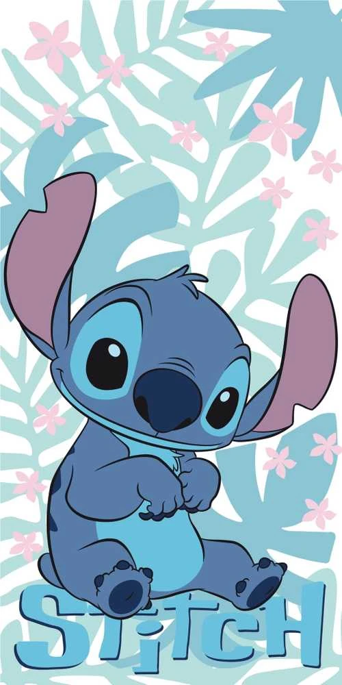 Rankšluostis Ręcznik plażowy 70x140 Lilo and Stitch Palm Leaves turkio dziecięcy bawełniany Kids25