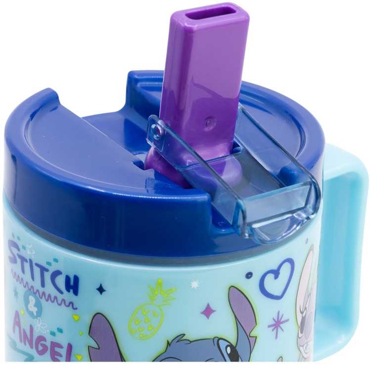 STOR Disney Lilo ir Stitch piešimo puodelis su šiaudeliu, 530 ml