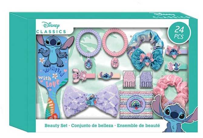 Kids Euroswan Rinkinys Lilo I Stitch Priedai Do Włosów 24 Szt. Dla Dziecka Spinki Gumki / St00101