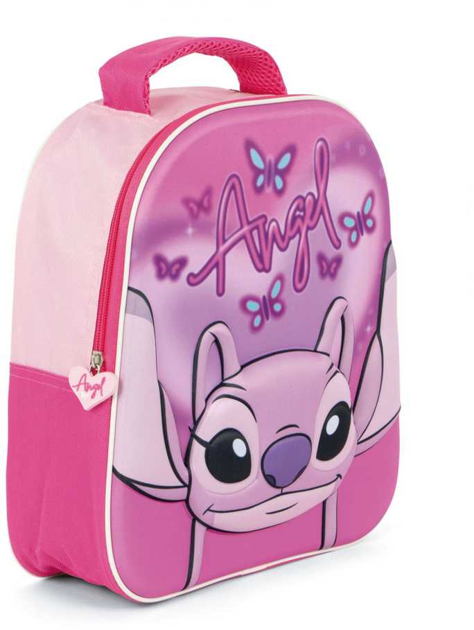Disney Lilo ir Stitch Rožinė Angel 3D kuprinė, krepšys 32 cm