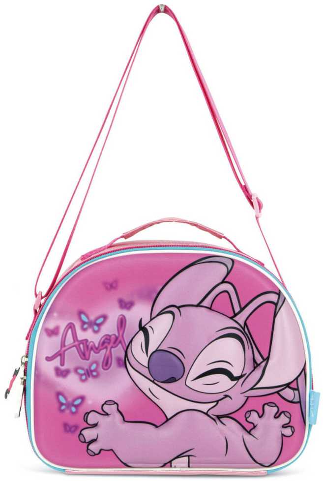 Disney Lilo ir Stitch Rožinė Angel 3D termo pietų krepšys 26 cm