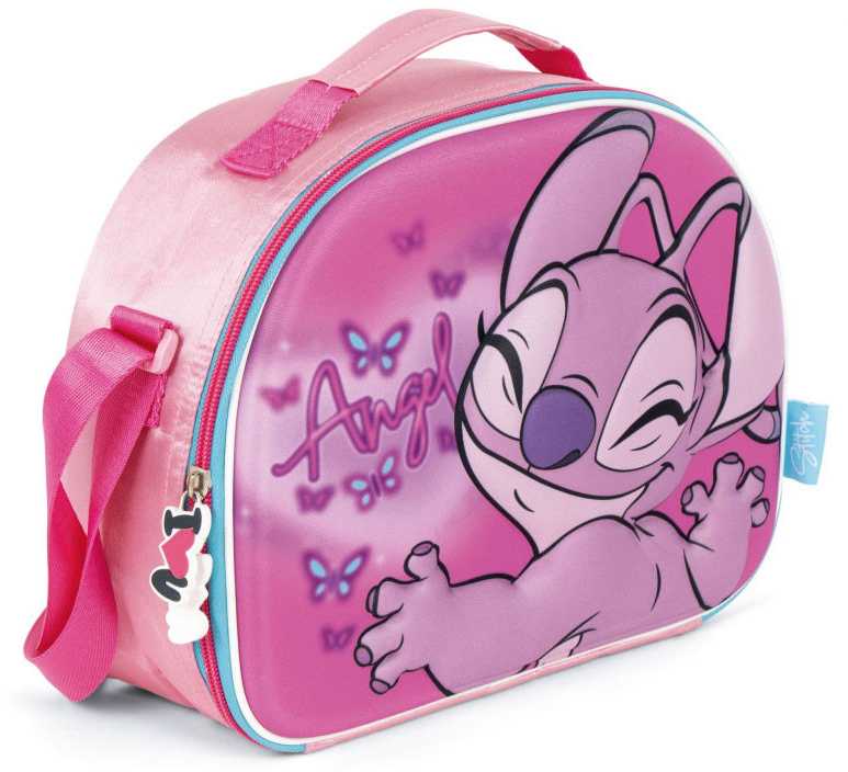 Disney Lilo ir Stitch Rožinė Angel 3D termo pietų krepšys 26 cm