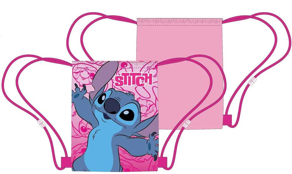 Disney Lilo ir Stitch Rožinė Planet sportinis krepšys, sportinis krepšys 40 cm