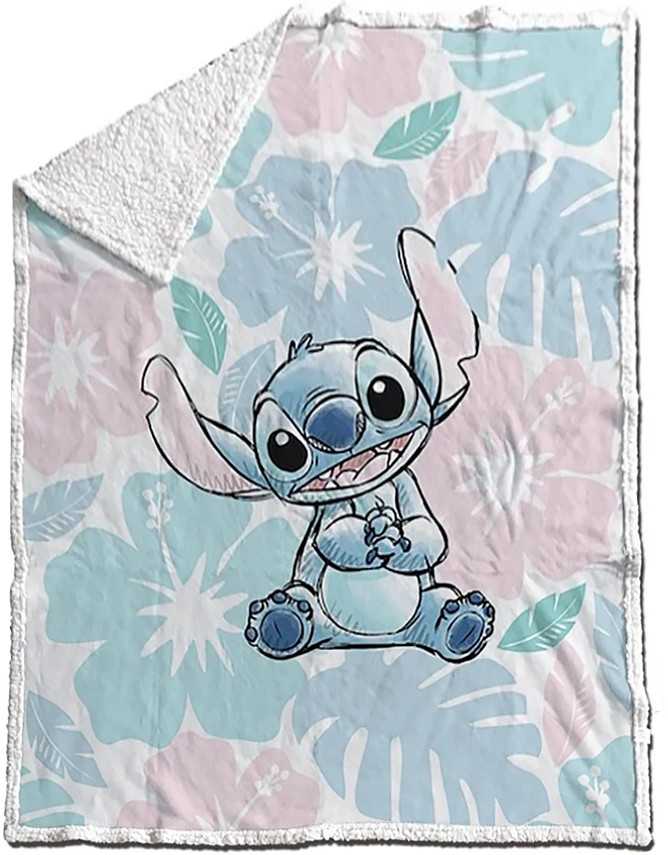 Disney Stitch coral sherpa blanket 130x170cm