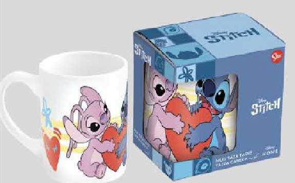 „Disney“ Lilo ir Stitch širdelės formos porcelianinis puodelis, 235 ml (8 uncijos), dovanų dėžutėje