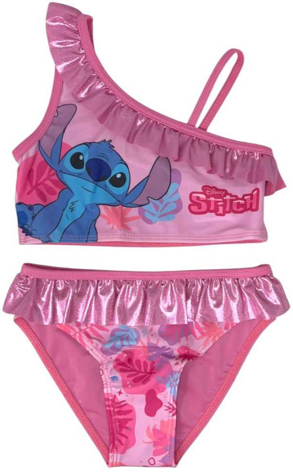 Disney Lilo ir Stitch Tropic Rožinė vaikiškas bikini ir sarongo komplektas 6/8 metų