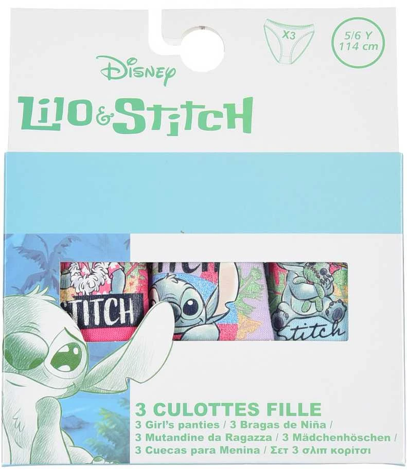 Disney Lilo ir Stitch vaikiški apatiniai, kelnaitės (3 vnt./pakuotė), 6/8 metai