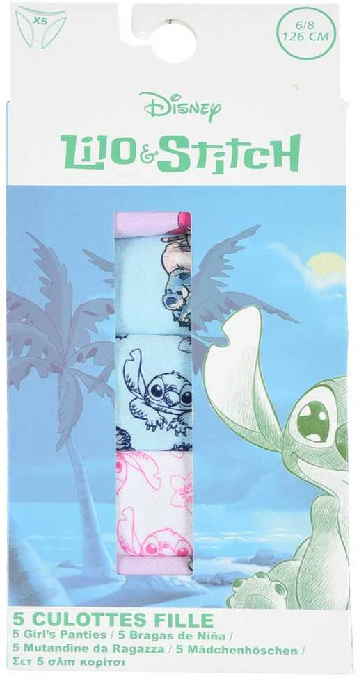 Disney Lilo ir Stitch vaikiški apatiniai, kelnaitės (5 vnt./pakuotė, 3/4 metai)