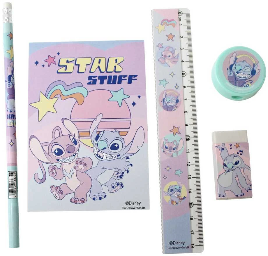 Disney Lilo ir Stitch žvaigždžių stiliaus rašymo įrankių rinkinys, 5 vnt.