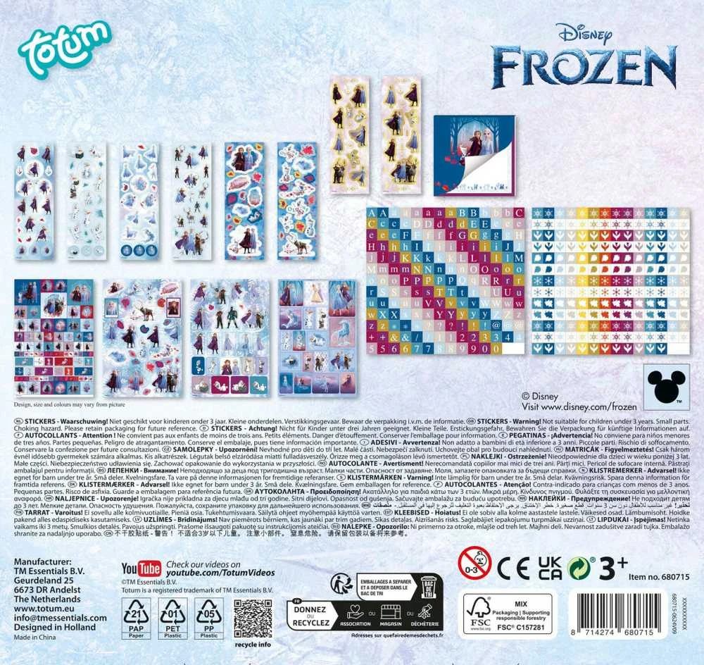 TOTUM FROZEN lipdukų knyga, 680715