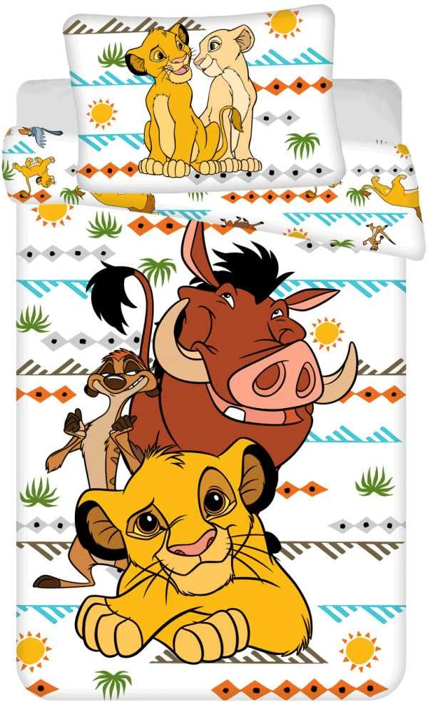 Jerry Fabrics Medvilninė patalynė The Lion King Disney Simba 140x200 vaikiškas antklodės užvalkalas pagalvės užvalkalui