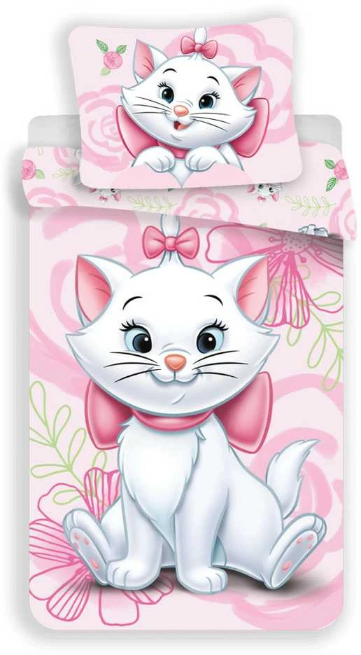 Patalynė bawełniana 140x200 Kot Marie Cat rožinė pszewka 70x90 JF24