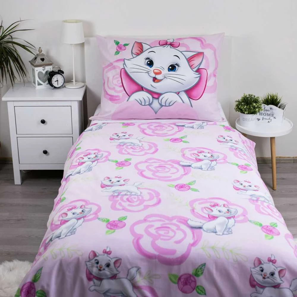 Patalynė bawełniana 140x200 Kot Marie Cat rožinė pszewka 70x90 JF24