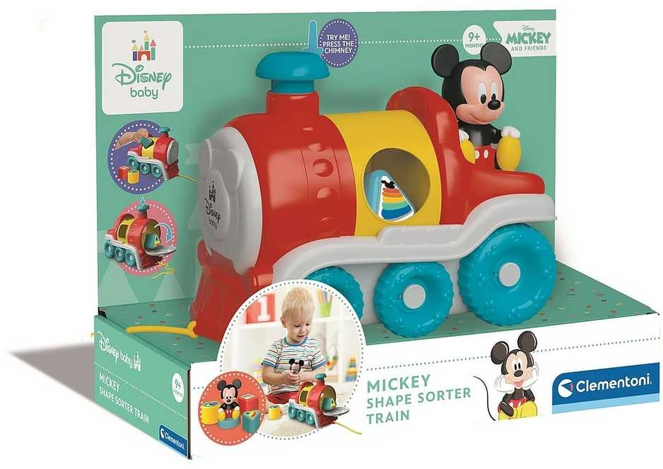 Clementoni Toys CLE BABY DISNEY Mickey rūšiavimo traukinys 17900