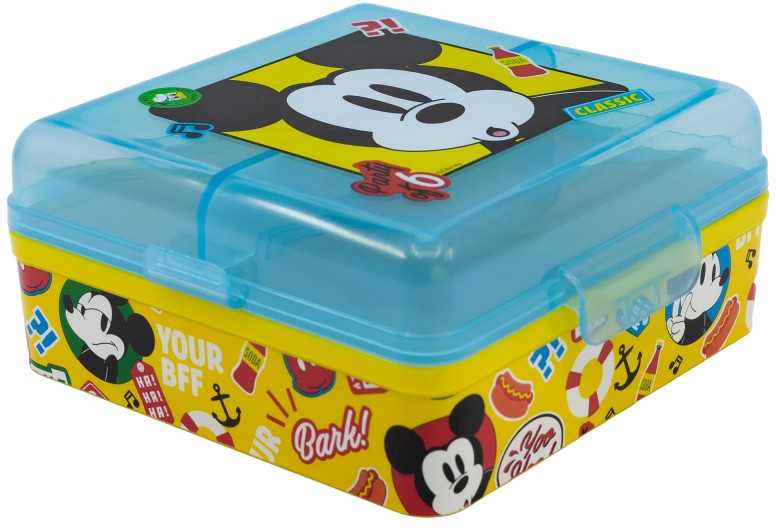 STOR Čtvercový Multi Box na svačinu Mickey Mouse