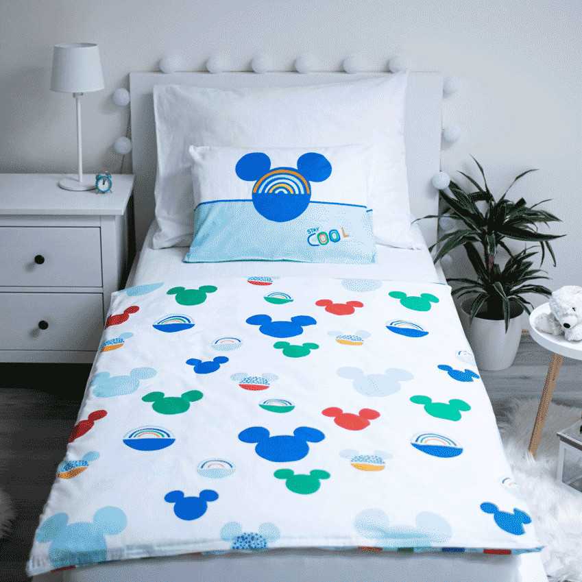 Patalynė bawełniana 100x135 Myszka Miki Mickey Mouse 0721 do łóżeczka poszewka 40x60